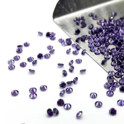 China Großhandel 3A Farbe Cz Steine Kleine Größe Runder Schnitt 0,8 mm bis 3 mm Loser Edelstein Synthetische Kubik Zirkonia zum Verkauf zu verkaufen