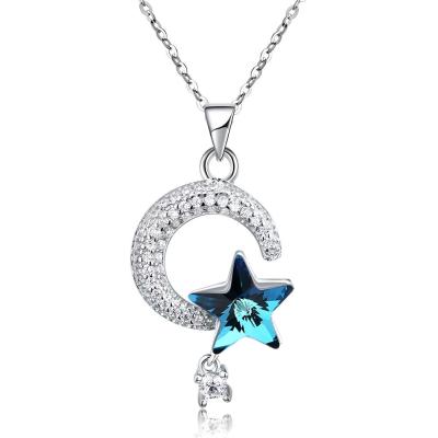 China el 18.1in 4.2g Sun y collar de plata de Crystal Necklace Thanksgiving Day 14k 925 de la luna en venta