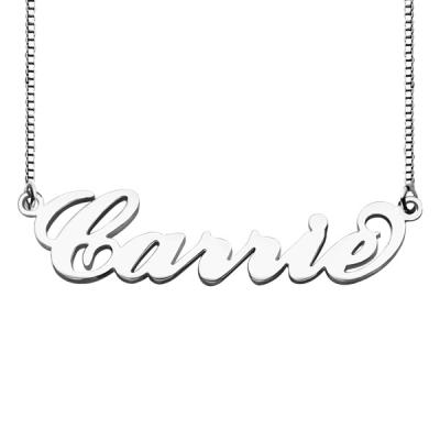 China 55cm de Zilveren Halsbanden 18K gouden Carrie Style Name Necklace van de kettings0.07oz Douane Te koop