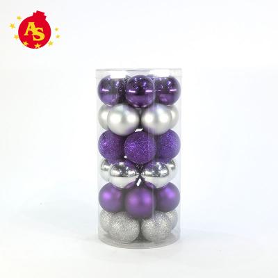 China Indoor Ware Purple Top Sell Amazon Ornament Light Christmas Tree Light Christmas Ball Decoration White Unbreakable Ornaments for sale