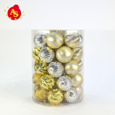 China Indoor Christmas Tree Light Ornament Customized Size Christmas Tree Decoration Glitter Plastic Ornaments Balls For Christmas Tree Decoration for sale