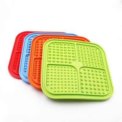 China BHD Silicone Mat Dog Slow Feeder Viable Dog Food, Dog Lick Pad, Bath Wash Distractor Dog Lick Mat for sale