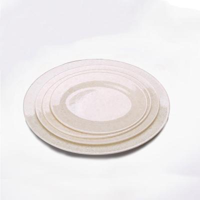 China 12 Inch Round Dish Sustainable Reusable Plastic Shallow Marble Pie Round Dish for sale