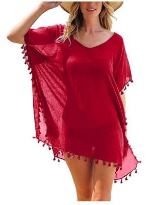 China High Quality Custom Made Breathable Chiffon Women Swimwear Fronts Chiffon Tunics Women Plus Size Women Cover Up for sale