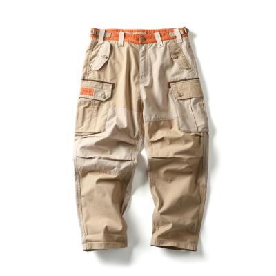 China 2022Wholesale Custom Anti-Wrinkle New Designs Button Big Pocket Cargo Pants Mens Khaki Track Cargo Pants Mens Retailers Cotton Trousers for sale