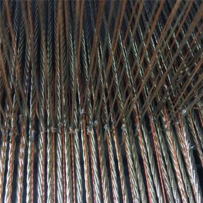 China Plain Weave Nylon coated steel wire mesh and stainless steel wire mesh for conveyor belt for sale