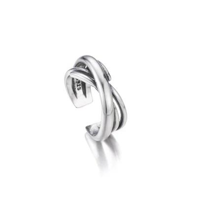 China Retro Jewelry Korea Fashion Jewelry S925 Ring Women Rings Fancy Sterling Silver Adjustable Accessories for sale