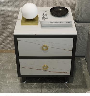 China Hot Selling Cheap Nordic Luxury Black White Modern Marble Bedside Table (Other) Adjustable With Drawer for sale