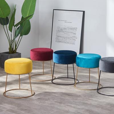 China No Rust Fashionable Iron Sofa Stool Contracted Originality Stool Cabinet Changes Shoe Stool for sale