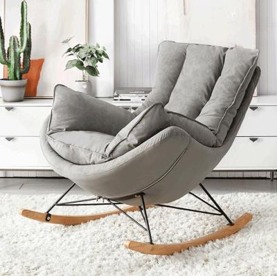 China Nordic Luxury Reclining Modern Lazy Rocking Chair Relax For Bedroom Furniture for sale