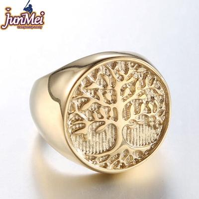 China JUNMEI Factory Price Gold Environmental Friendly New Men Design Fashion Jewelry Rings Stainless Steel Rings For Men-Women for sale