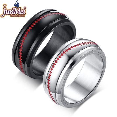 China High Quality JUNMEI Stock Ready Jewelry Titanium Steel Rings For Men for sale