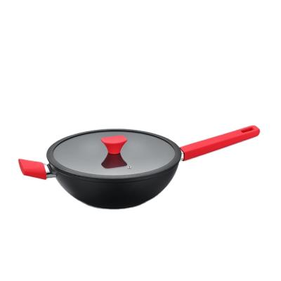 China Durable 32cm Forged Non-Stick Chinese Cooking Pan Wok Pan for sale