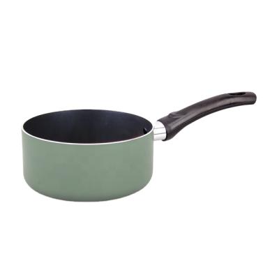 China Sustainable Pressed Aluminum Stick Sauce Pan Unset With Induction Bottom for sale