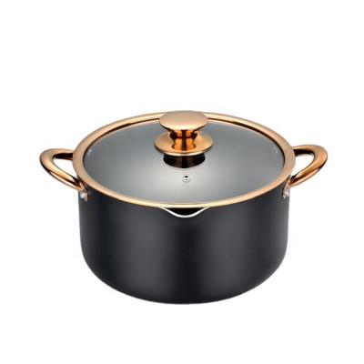 China Durable Dutch Oven Copper Aluminum Non-Stick Copper Casserole With Spout Month for sale