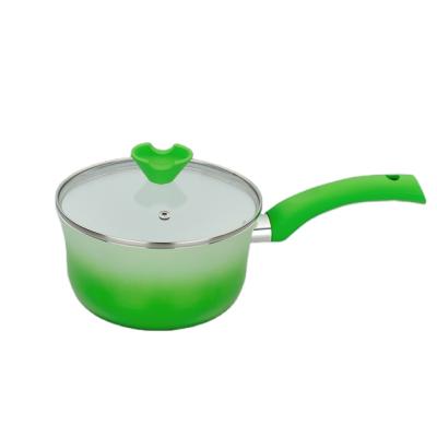 China Sustainable Aluminum Nonstick Sauce Pan With Ceramic Coating for sale