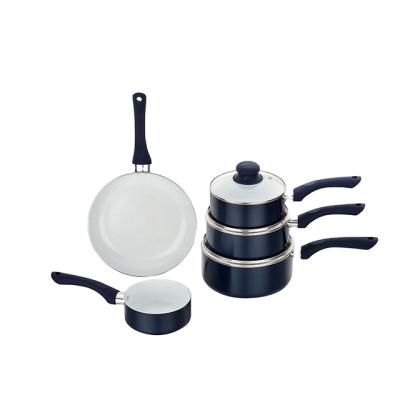 China Traditional Sauce Pans Aluminum Ceramic Kitchen Cookware Set Milk Pans for sale