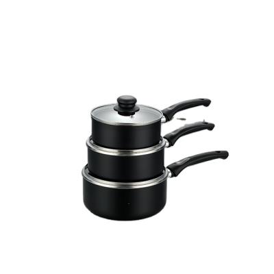 China SUSTAINABLE READY TO SHIP HOT SALES MILK CASSEROLE NON-STICK POT WITH LID 3 PCS/SET SIZE 16/18/20 cm USE FOR GAS STOVE for sale