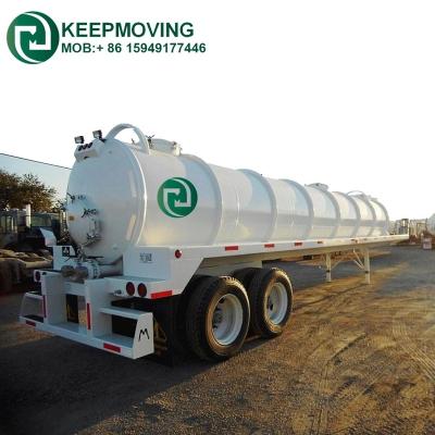 China Tri Axle 24CBM Truck Aluminum Suction Vacuum Trailer Semi Trailer for sale