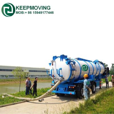 China Truck Trailer Three Axles 160BBL Oil Mud Vacuum Tanker Semi Trailer for sale