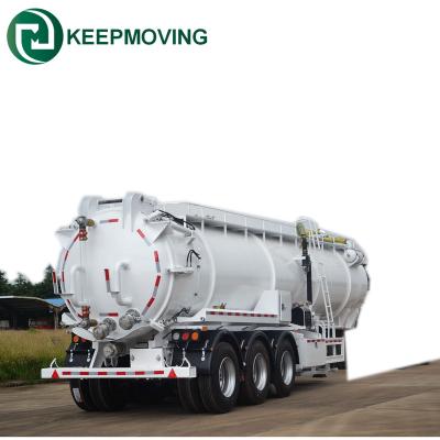 China Truck Trailer Three Axles 22CBM Mud Oil Tanker Semi Trailer for sale