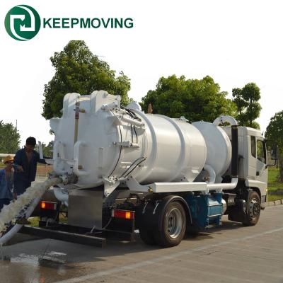 China Dongfeng new to 10CBM vacuum sewage suction truck septic tank vacuum sewage suction truck 4CBM for sale