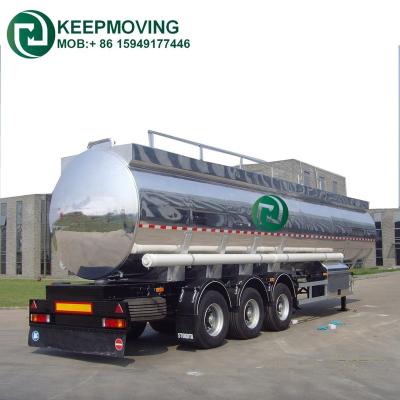 China Truck Trailer Three Axles 42000L Aluminum Oil Tank Semi Trailer for sale