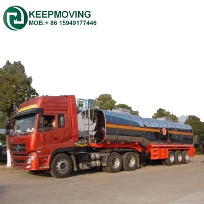 China Truck Trailer Tri Axles 39000L Steel Liquid Chemical Tank Semi Trailer for sale