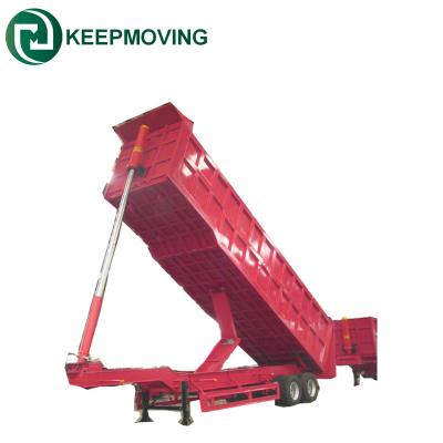 China Semi Truck Trailer Front Lifting 3 Axle Dump Side Wall Rear Trailer for sale