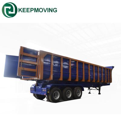 China Truck Trailer 3 Axle 45Cubic Meter Tipper Semitrailer 65 Ton Dump City Construction Semi Trailer With Best Price for sale