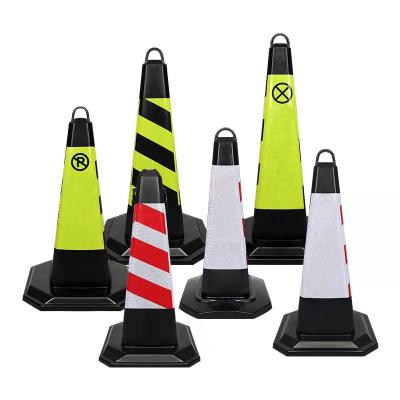 China Reflective Square Cone Parking Cone Rubber Cone TC03 for sale