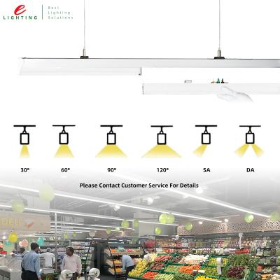 China Industrial Indoor Commercial Linear Led Lighting 1.2m 1.5m 35w Dimmable Adjustable 50w 70w Beam Angle Led Linear Trunking System Light for sale