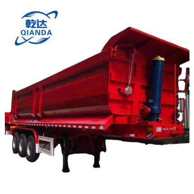 China Truck trailer hot sale made from china high quality cheap triaxial 4 axle to new 40 cubic meter dump truck rear trailer for sale