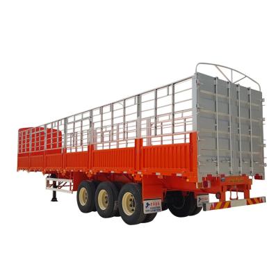 China Cheapest truck trailer used barrier trailer trailer flower basket cargo 3 axle 40 ton for sale South East Africa for sale