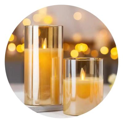 China Flameless Atmosphere Night Light Flameless Atmosphere Tealight Festival Tealight Glass Remote Control Timer LED Candle Light Set Led Candle Light for sale