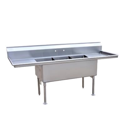 China Custom Kitchen Supply Stainless Steel Sink Faucet Equipment Durable Sink Without Washing With Drain Panel for sale