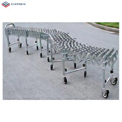 China Oil Resistant Hot Sale Flexible Portable Roller Conveyor For Truck Unloading for sale