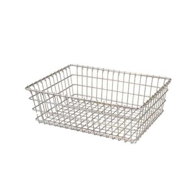 China Sustainable Large Wire Stainless Steel Kitchen Basket For Fruit And Food for sale