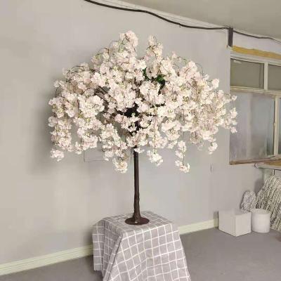 China Hot Selling Eco-friendly Artificial Tree For Home Decor Led Peach Blossom Tree Light Artificial Peach Blossom Flower Trees for sale