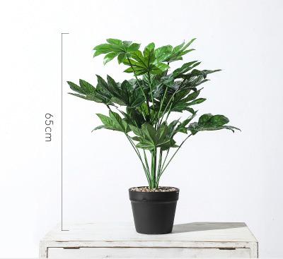 China Eco-Friendly Cara Small Plantain Tree With 9 Leaves Artificial Plants for sale