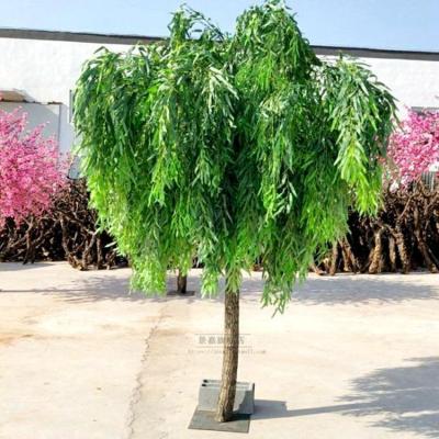 China Wedding Home Wall Decoration Customized Size Face Tree High Quality Green Artificial Weeping Willow Large For Wedding Decor Indoor Outdoor for sale