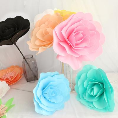 China Valentine Mother's Day Wedding Decoration Big Giant PE Foam Rose Artificial Flower Stage Props DIY Home Decoration for sale