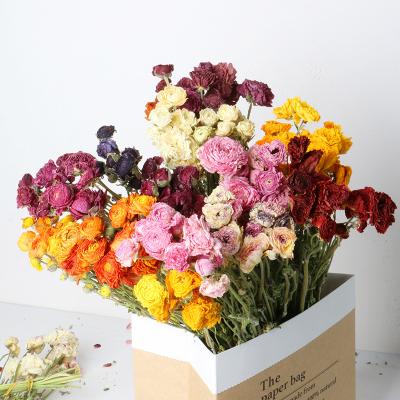 China Wholesale Natural Touch Wildflower Bride Bouquet Beautiful Preserved Dried Flower Plants Fruit Decoration Dried Flower Bouquet For Decor for sale