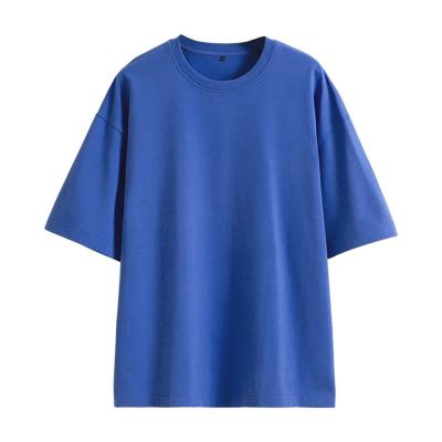 China Viable Mens Loose Plus Size Plain Color Short Sleeve T-Shirt for sale