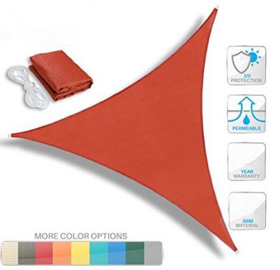 China Durable TERRACOTTA COLOR PROTECTION HDPE SHADE SAIL TRIANGLE 5M SIZE OUTDOOR shade sail durable ANTI UV for sale