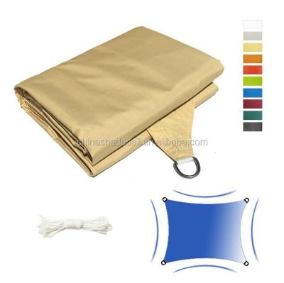 China Polyester Polyester Sun Shade Sail Sand Color Awning(Manufacturer) Sun Sail,Waterproof Sun Sail for sale