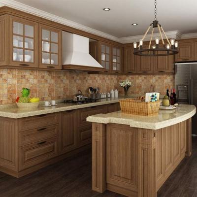 China New Design CLASSIC MDF Pecan Wood Cabinets for sale