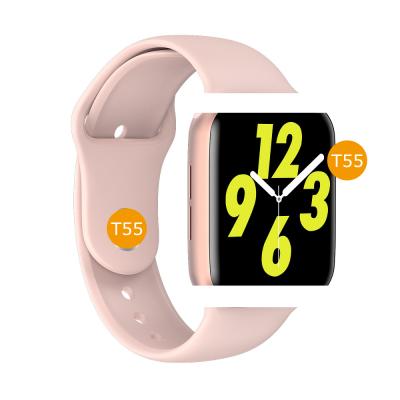 China Latest Wifi T55 Android Bp Watch Band Reloj Inteligente Para Mujer Smsrt Smart Watch 2021 for sale