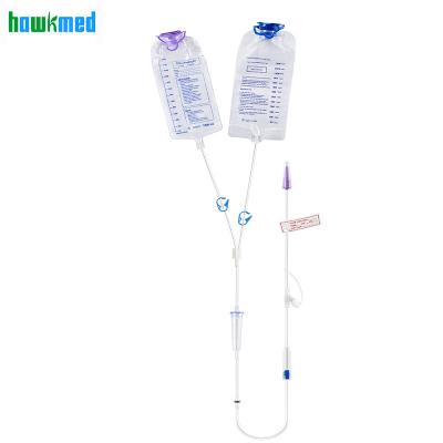 China Hospital Bag Single Enteral Feeding Tube Double Bags Disposable Enteric Feeding Set for sale