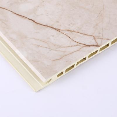 China High Quality Artistic Ceilings Low Price PVC Wall Panel 450*10mm Bamboo Fiber Material For Hotel Decor for sale